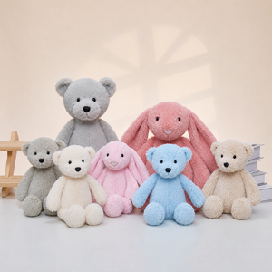 Peluche Morbido e Carino a Forma di Orsetto Teddy <span class=keywords><strong>Bonnie</strong></span>, Coniglio di Peluche Premium con Orecchie Lunghe per Regali di Compleanno per Bambini - Product Image 1