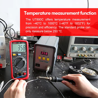 Multimètre numérique UNI-T UT890C UT890D+ - Ampèremètre, voltmètre, fréquencemètre, résistance, capacité - Certifié CE/FCC/RoHS - U18 1000V