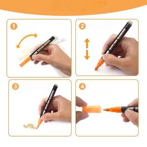 ชุดปากกาเน้นข้อความแบบสองเส้น คอนทัวร์ แฟนตาซี แฟลช แฮนด์ แอคเควนท์ สำหรับนักเรียน เด็ก ใช้สำหรับทำการ์ด<span class=keywords><strong>อวยพร</strong></span>ในวันหยุด  พร้อมปากกาอาร์ตมาร์กเกอร์ - Product Image 5