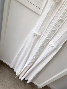 Abiti Lunghi Estivi in <span class=keywords><strong>Maglia</strong></span> Traforata con <span class=keywords><strong>Maniche</strong></span> <span class=keywords><strong>Corte</strong></span> e Bottoni - Product Image 5