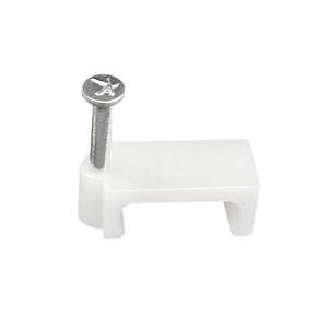Buena calidad, accesorios de cableado eléctrico de 6mm, Clip de clavo plano blanco, <span class=keywords><strong>Cable</strong></span> de <span class=keywords><strong>pared</strong></span> de plástico cuadrado, Clips de <span class=keywords><strong>Cable</strong></span>, grapa de <span class=keywords><strong>Cable</strong></span> - Product Image 1