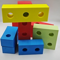 Blocs de construction en mousse pour enfants, blocs épais en mousse, grands blocs en EVA, jouet de construction pour empiler, construction avec trous circulaires