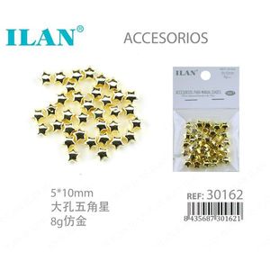Perline Ilan Star 5x10mm placcate in oro per la creazione di gioielli artigianali - Product Image 1
