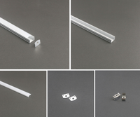 Profilé en aluminium LED, canal d'extrusion 17 mm * 10 mm, profilé en aluminium LED pour bande lumineuse LED