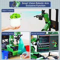 Kit de Robot Educativo ROS JetAuto Pro, Coche Robótico con Ruedas Mecanum, Brazo de 6DOF, Soporte SLAM, Visión 3D, Seguimiento y Reconocimiento de Profundidad (Jetson)