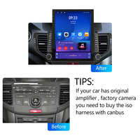Écran Tesla vertical de 9,7 pouces pour autoradio de voiture Honda Accord 8 2008-2012 avec Car-play, navigation GPS, Android Auto