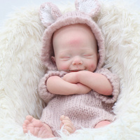 Poupée Bébé Reborn Fille de 16 Pouces Faite à la Main en Silicone, Réaliste et Douce, Jouet DIY, Poupée Prématurée Façon Véritable