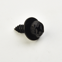 Nouvelles vis auto-taraudeuses noires à bride hexagonale en plastique et métal pour carrosserie automobile, pare-chocs, capot moteur, remplacement universel pour véhicules