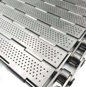 Ağır paslanmaz çelik Metal tel örgü delikli zincir bağlantı plaka konveyör bandı - Product Image 4