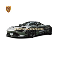 Kit carrosserie complet en fibre de carbone sèche style Vorsteiner pour McLaren 720S, comprenant : lèvre avant, ailes, jupes latérales, aileron arrière et diffuseur arrière.
