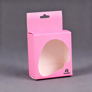 Boîte d'emballage personnalisée en papier kraft à double insert pour écouteurs et câbles de données, avec fenêtre transparente et impression sérigraphiée - Product Image 2