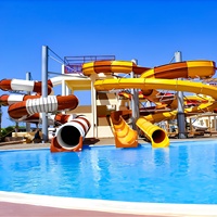 Tobogán Acuático de Fibra de Vidrio Resistente, con Certificación EN1176 y CE, de Grado Comercial, para Piscinas Interiores y Exteriores, Parques Infantiles