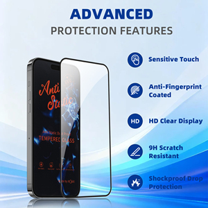 ฟิล์มกระจกนิรภัยป้องกันไฟฟ้าสถิตย์ 2.5D สำหรับ iPhone 18 17 16 Pro Max ความหนา 0.4 มม. กระจก HA ขอบขาวศูนย์ ใสแบบคริสตัล HD - Product Image 3