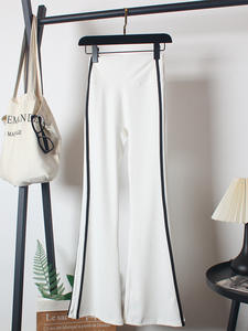 Ensemble de sport de yoga pour femme, collection printemps, taille mi-haute, respirant, pantalon évasé amincissant, pour la danse et le jogging, ensemble trois pièces avec fermeture éclair - Product Image 4