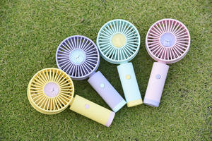 Con Mini ventiladores de escritorio de refrigeración de mano recargables Base Soporte para teléfono móvil Ventilador USB con soporte para teléfono - Product Image 5