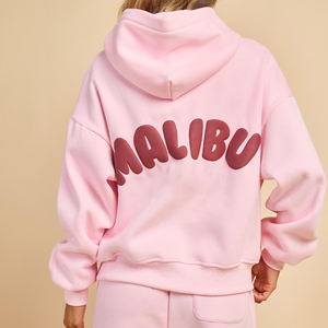 Sudadera con Capucha Extra Grande para Mujer, de Alta Calidad, Gruesa, Pesada, Cómoda, de Corte Holgado, con Estampado Puff - Product Image 3