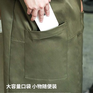 Work Apron Solid Color Stain Resistant For Restaurant Bar Adult Unisex Uniform - Product Image 2