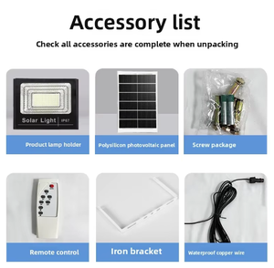 야외 지능형 유도 태양 광 가로등 25W 40W 60W 100W 200W 자동 충전 LED 태양 광 홍수 조명 - Product Image 5