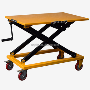 Piattaforma a Vite SG300 da 300 kg 1 m a Singolo Pantografo Piattaforma di Sollevamento Idraulica Manuale Tavolo <span class=keywords><strong>Elevatore</strong></span> Mobile Manuale - Product Image 1
