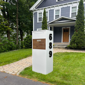 <span class=keywords><strong>Cassetta</strong></span> <span class=keywords><strong>Postale</strong></span> Personalizzata in Metallo di Grande Capacità, Stile Moderno, con Pannello Solare per Insegna da Porta - Product Image 2