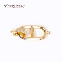Fermoirs de connexion de bijoux en plaqué or 18K fermoirs de bracelet de museau de cochon fournitures de fabrication de bijoux à bricoler soi-même accessoires de collier de perles