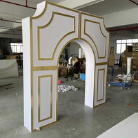 Arche de décoration de fleurs en PVC pour réception de mariage douche nuptiale panneau de toile de fond géométrique pour décoration de mariage