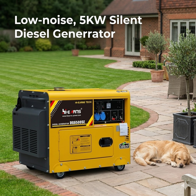 Hi-earns 5kva Soundproof Silent Type Diesel Generator for Selling