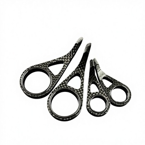 Anneau de guidage supérieur pour canne à pêche en fibre de carbone haute résistance, sans dommage, avec double passage de ligne et fixation robuste - Product Image 1