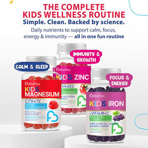 Gommose Bioflex per il Sonno dei Bambini con Etichetta Personalizzata, 500mg di Magnesio Calmante, Integratore Masticabile per Bambini e Adolescenti per Sonno e Umore - Product Image 2