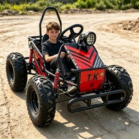 Kart électrique tout-terrain pour adultes 48V 1500W avec pneus à vide de 8 pouces, amortisseurs hydrauliques, buggy tout-terrain à 4 roues pour l'extérieur
