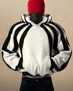 Mochila com Capuz Unissex de Inverno, Ecológica, com Listras, Estampa em Cores Contrastantes, 500 Gsm de Algodão, Logotipo Personalizado, Tamanho Grande - Product Image 2