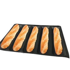Không dính <span class=keywords><strong>Silicone</strong></span> Hamburger Bun Pan Hot Dog Bánh Mì Hình thức Vòng đục lỗ bánh Sheets Đối với trang chủ nhà bếp sử dụng - Product Image 3