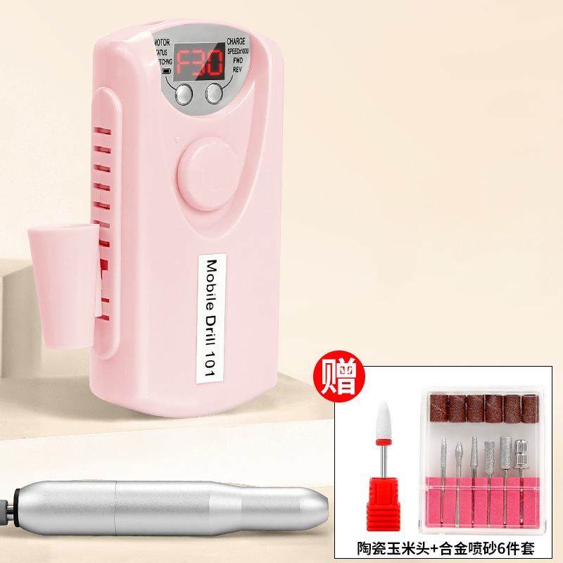 Aluminum handle + alloy 6-piece set + corn head pink