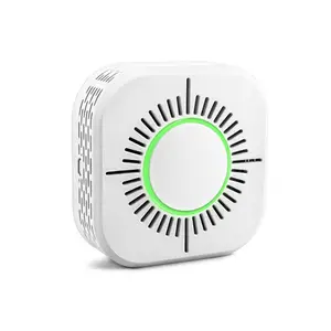 Detector de humo inalámbrico para seguridad del hogar, Sensor de alarma de humo con batería de 9V, 433MHz