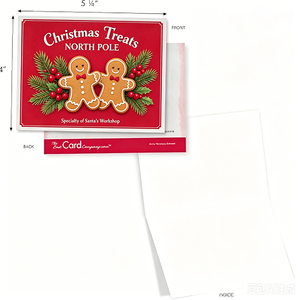 Cartes de Noël plates vintage européennes de <span class=keywords><strong>Paris</strong></span>, sans enveloppes, style rétro, avec Père Noël, sapin de Noël, rennes, Tour Eiffel, boîte cadeau - Product Image 2