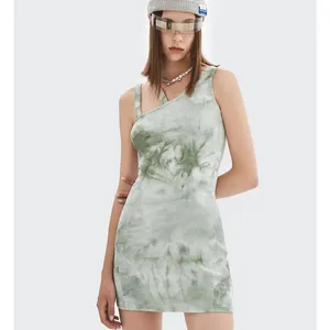 2022 street style tie dye sexy dresses gril dresses