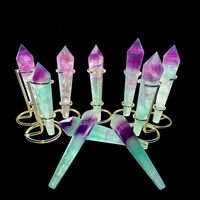Vente en gros de tours de cristal artisanales en fluorite pastèque naturelle de haute qualité pour la décoration et les cadeaux