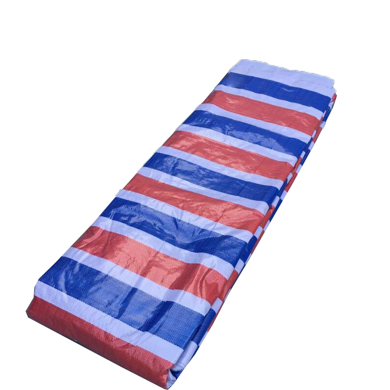 Color Stripe Fabric PE Tarpaulin manufacture