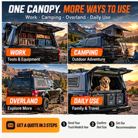 Capot rigide en aluminium pour pick-up, haute performance, pour équipement de camping et stockage commercial