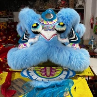 Lion chinois danse laine bambou tissage technologie adulte nouvel an Dragon lanterne Performance commerciale authentique mascotte Costume