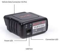 Antarmuka Diagnostik Autel MaxiVCI Mini VCI Mini Bluetooth untuk Autel MK808BT PRO, MK808K-BT, MK808BT, MP808BT Pro, MP808BT