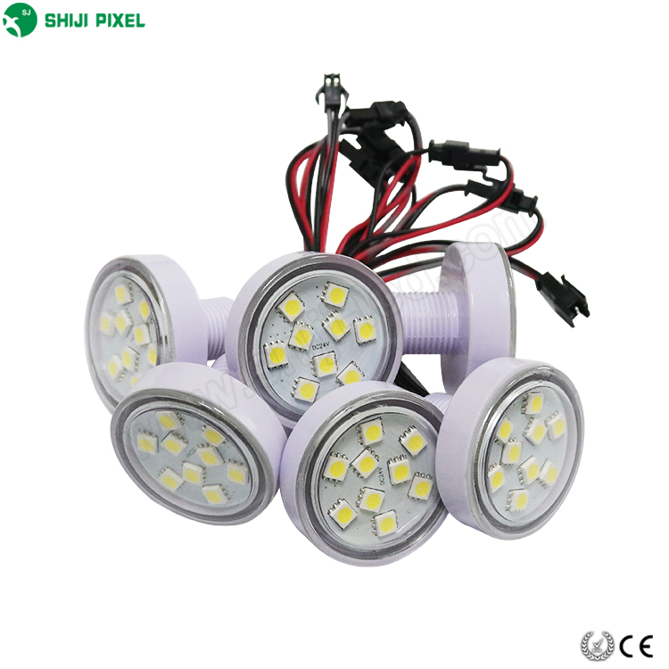 45mm 9leds RGB LED Pixels Light IP66 UCS1903 Pixels 24v Point Light Permanent Outdoor Lights