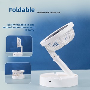 مراوح طاولة صغيرة قابلة لإعادة الشحن USB mAh محمولة قائمة مروحة قاعدة سطح مكتب صغيرة بدون خطوات تنظيم السرعة للخارج - Product Image 2