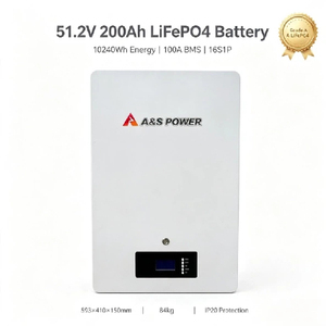 51.2V 200Ah LiFePO4 <b>Battery</b> 10240Wh Energy Storage <b>Battery</b> 100A BMS 16S1P IP20 for Home Solar System - Product Image 1