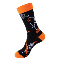 Chaussettes pour femmes de haute qualité pour Halloween, motifs de dessins animés, chaussettes en coton respirant pour femmes, vente en gros