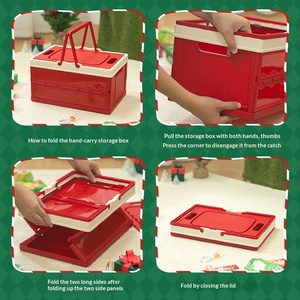 Caja <span class=keywords><strong>de</strong></span> Almacenamiento Plegable <span class=keywords><strong>de</strong></span> Plástico Rectangular para Reuniones Anuales, <span class=keywords><strong>Navidad</strong></span>, Año Nuevo, Caja <span class=keywords><strong>de</strong></span> Regalo, <span class=keywords><strong>Cesta</strong></span> <span class=keywords><strong>de</strong></span> Compras Portátil IP <span class=keywords><strong>de</strong></span> 10-20L - Product Image 4