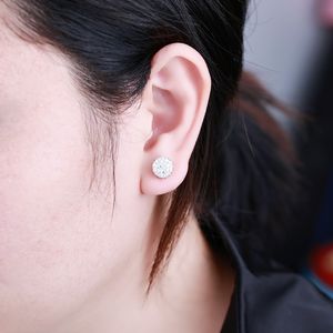 Boucles d'oreilles tendance en or blanc massif 18 carats avec diamants naturels, bijoux pour femmes, idéales pour les fêtes, les mariages, le quotidien, ou comme cadeau. - Product Image 2