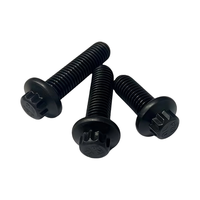 Pernos de Brida de 12 Puntas IFI115 SAE J58, Óxido Negro, Grado 12.9, Grado 10, Rosca Completa, Rosca Gruesa, Pernos de Rueda para Automóviles UNC UNF