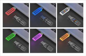 Unidad Flash USB de cristal con logotipo Led personalizado, 1gb, 4GB, 4gb, 8gb, 16gb, 34GB, 64gb, USB 2,0/3,0 - Product Image 5
