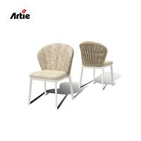 Artie Ensemble de conversation de patio de luxe Mobilier d'extérieur Table et chaises de jardin modernes pour hôtel, jardin, terrasse